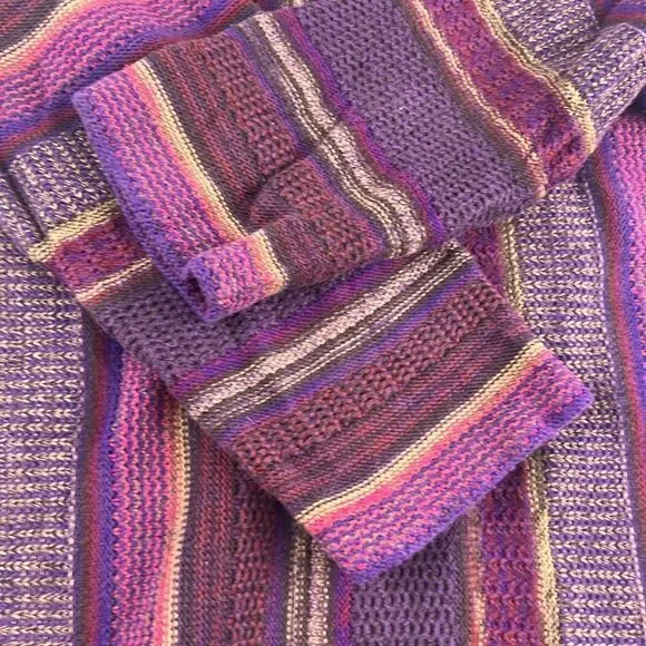 Vintage Western Purple Striped Chaps Cotton Blouse - Picture 4 of 5